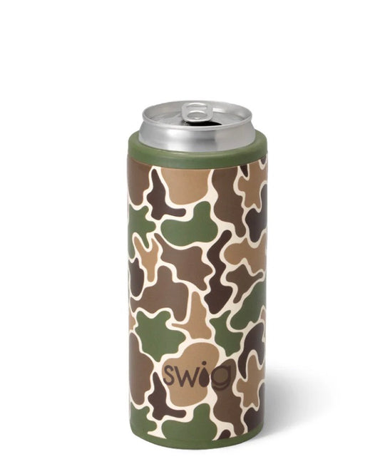 Swig Life Camo 20oz Skinny Can Cooler