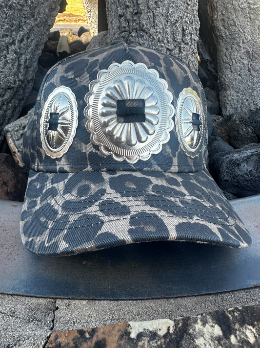 Leopard & Concho Cap