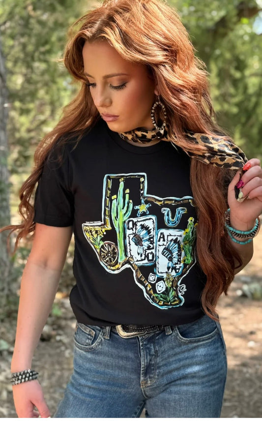 Callie Ann Stelter Gamblin’ Texas Tee

By Texas True Threads
Bella Canvas