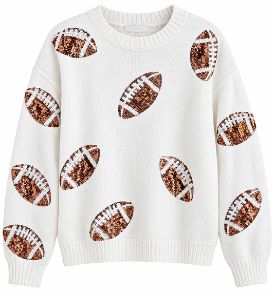 Sparkle Football Sequin Sweater